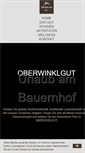 Mobile Screenshot of oberwinklgut.at