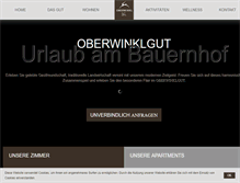 Tablet Screenshot of oberwinklgut.at